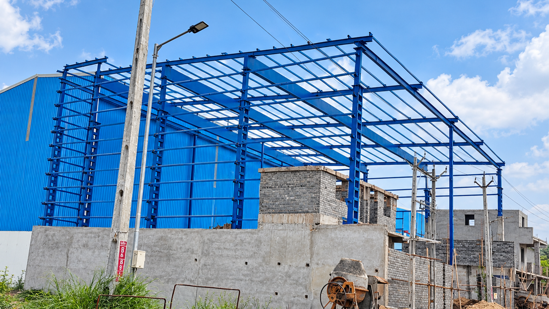 Bhagvati Engineering steel fabrication workshop and heavy structure welding